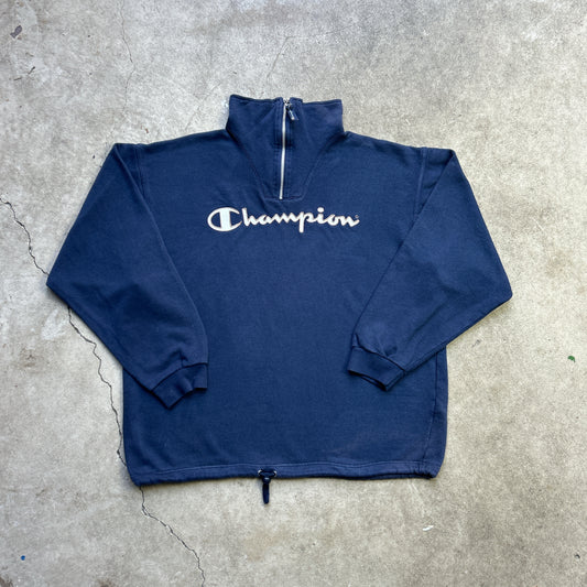 Vintage 90s Quater Zip Champion Sweatshirt
