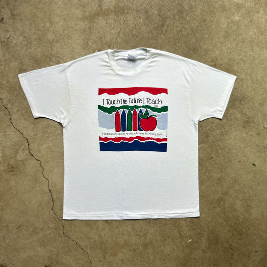 Vintage 90s I Touch The Future I Teach, 1993, quote by Henry Adams T-shirt