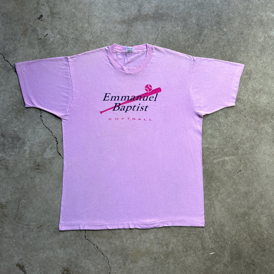 Vintage 90s Emmanuel Baptist, Softball Religion T-shirt