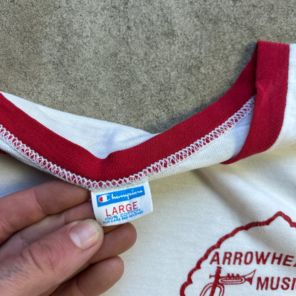 Vintage 70s Champion Branded, Arrowhead Music Camp USA Ringer T-shirt