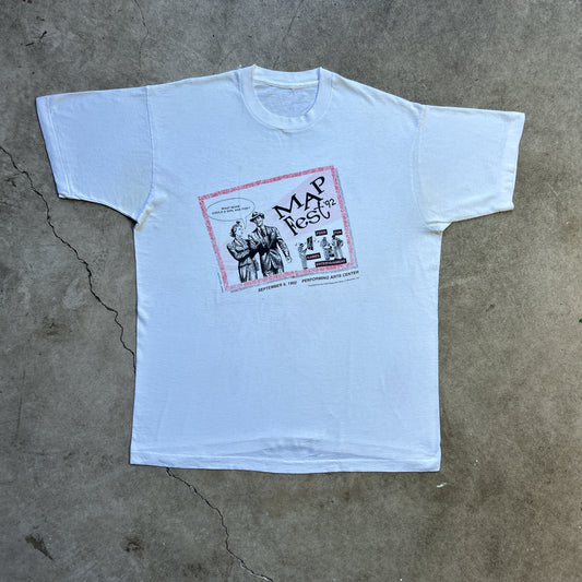 Vintage 90s Map Fest Performing Arts Centre Concert, USA 1992 T-shirt