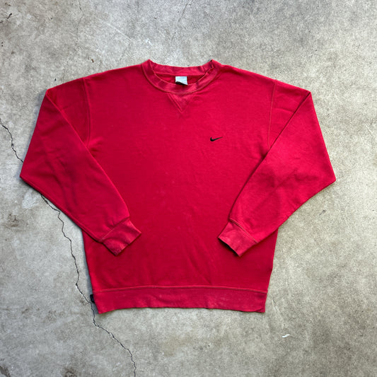 Vintage 2000s Red Nike Crewneck Sweatshirt
