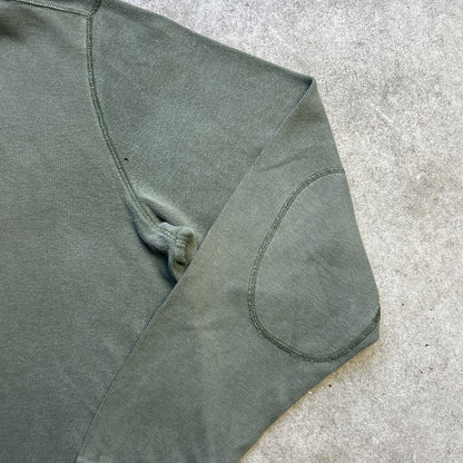 Vintage 2000s Khaki Green Carhartt Quater Zip Jumper