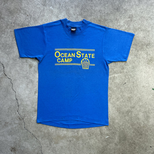 Vintage 90s USA Sports Camp, Ocean State Basketball Camp Graphic Print T-shirt