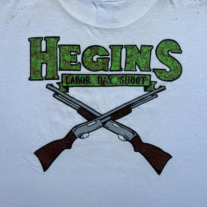 Vintage 90s Hegins Labor Day shoot "where the flag n' feathers fly" T-shirt
