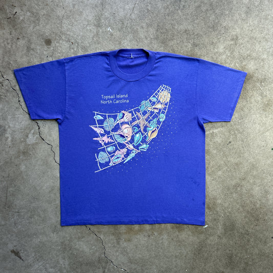 Vintage 90s Tropsail Island, North Carolina, USA T-shirt