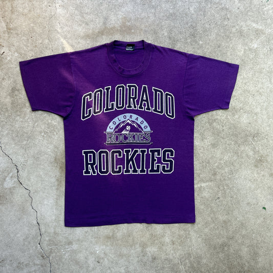 Vintage 90s MLB College Baseball Colorado Rockies T-shirt