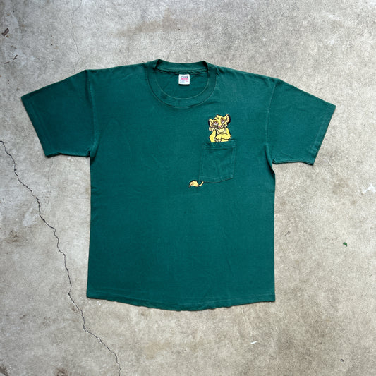 Vintage 90s The Lion King Simba Embroidered T-Shirt