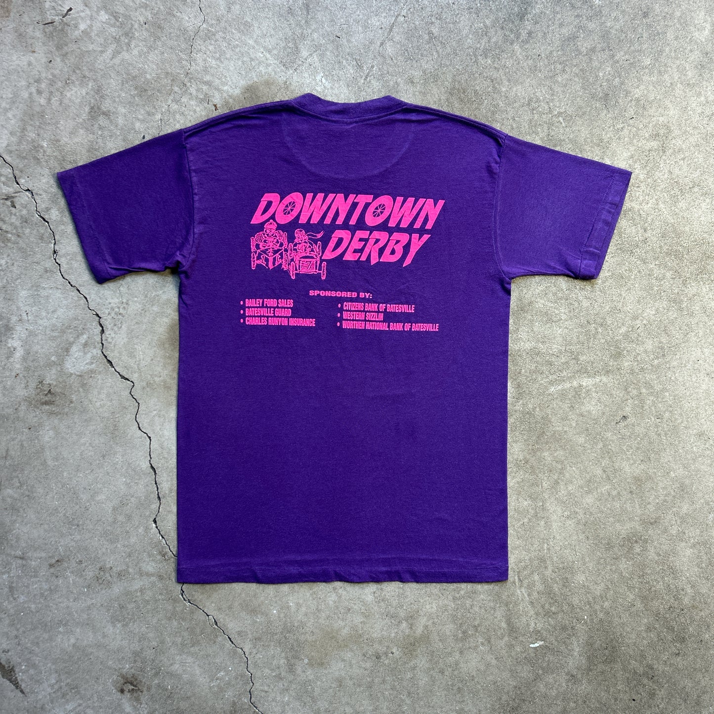 Vintage 90s White River Water Carnival 1992 Downtown Derby T-shirt