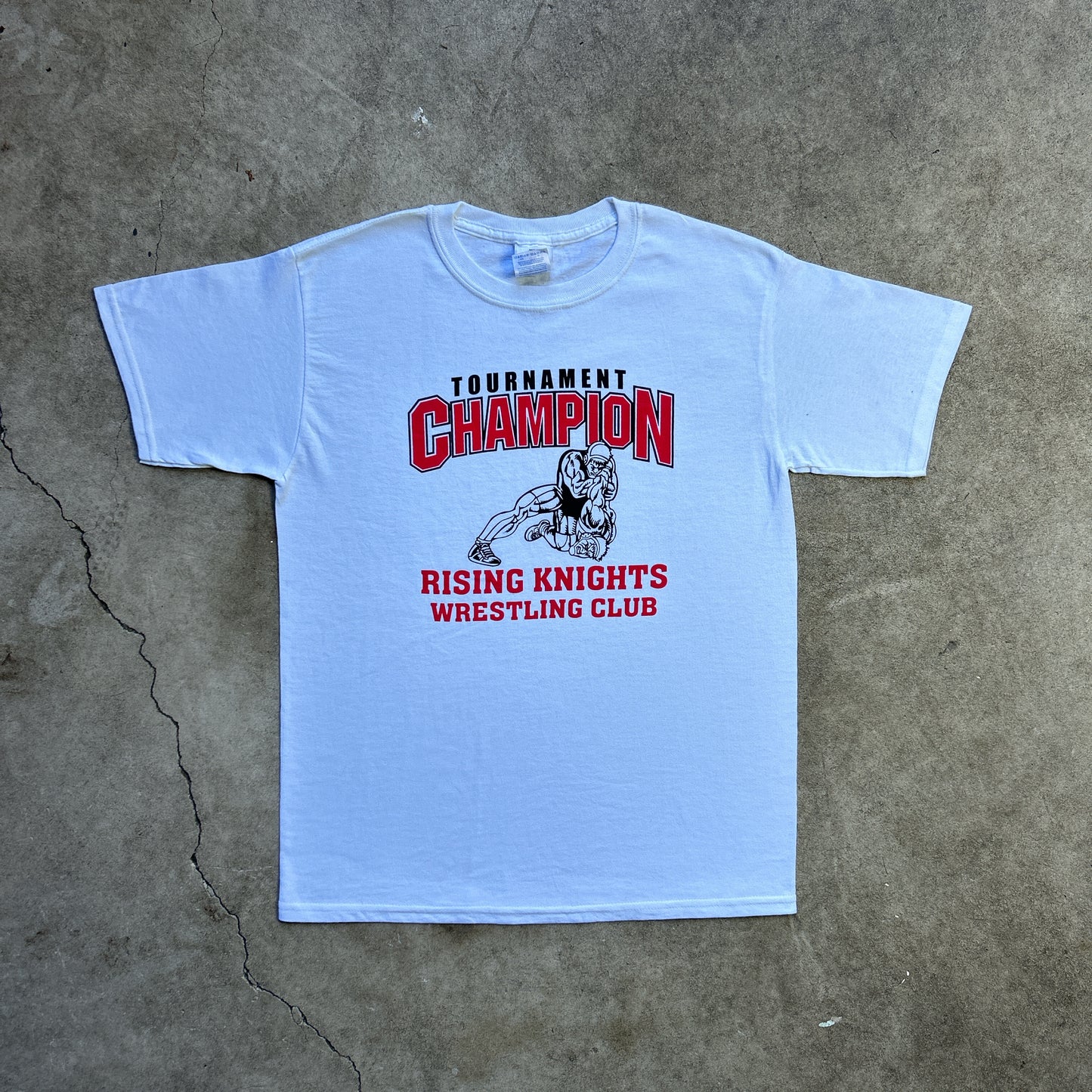 Vintage 2000s Tournament Champion Rising Knights Wrestling Club T-shirt