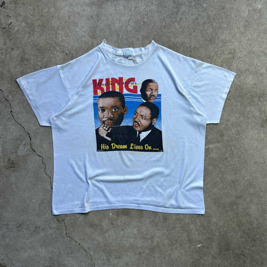 Vintage 80s Martin Luther King Jr, His Dream Lives On, Memorial T-shirt
