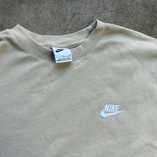Vintage 2000s Cream Nike Crewneck Sweatshirt