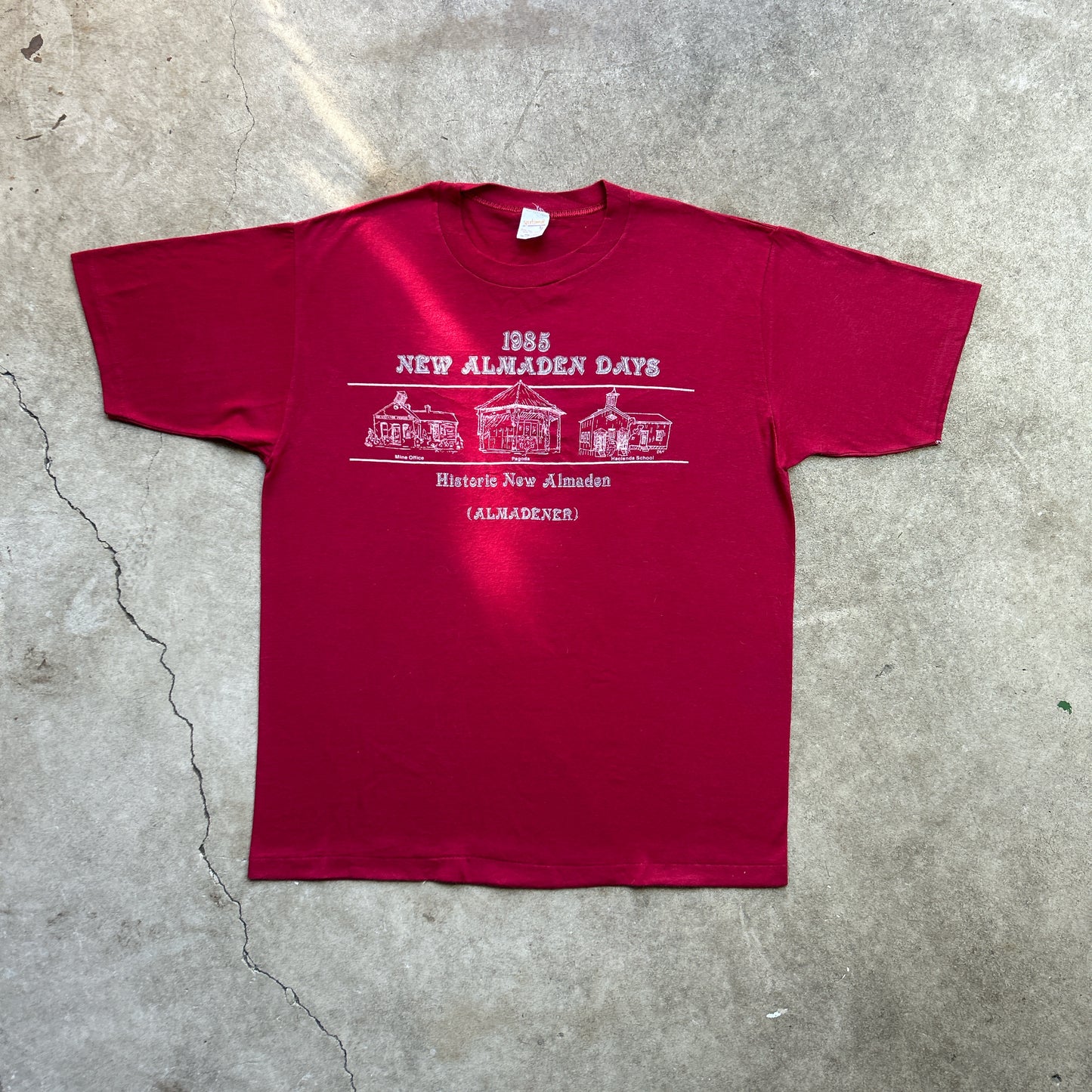 Vintage 80s New Almaden Days, Historic New Almaden 1985,  "Gone But Not Forgotten" T-shirt