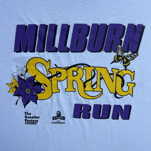 Vintage 90s Millburn Spring Run, Butterfly & Flower T-shirt
