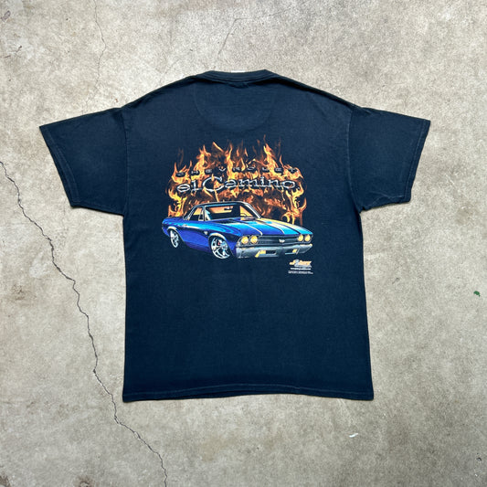 Vintage 2000s Chevrolet El Camino on Fire T-shirt
