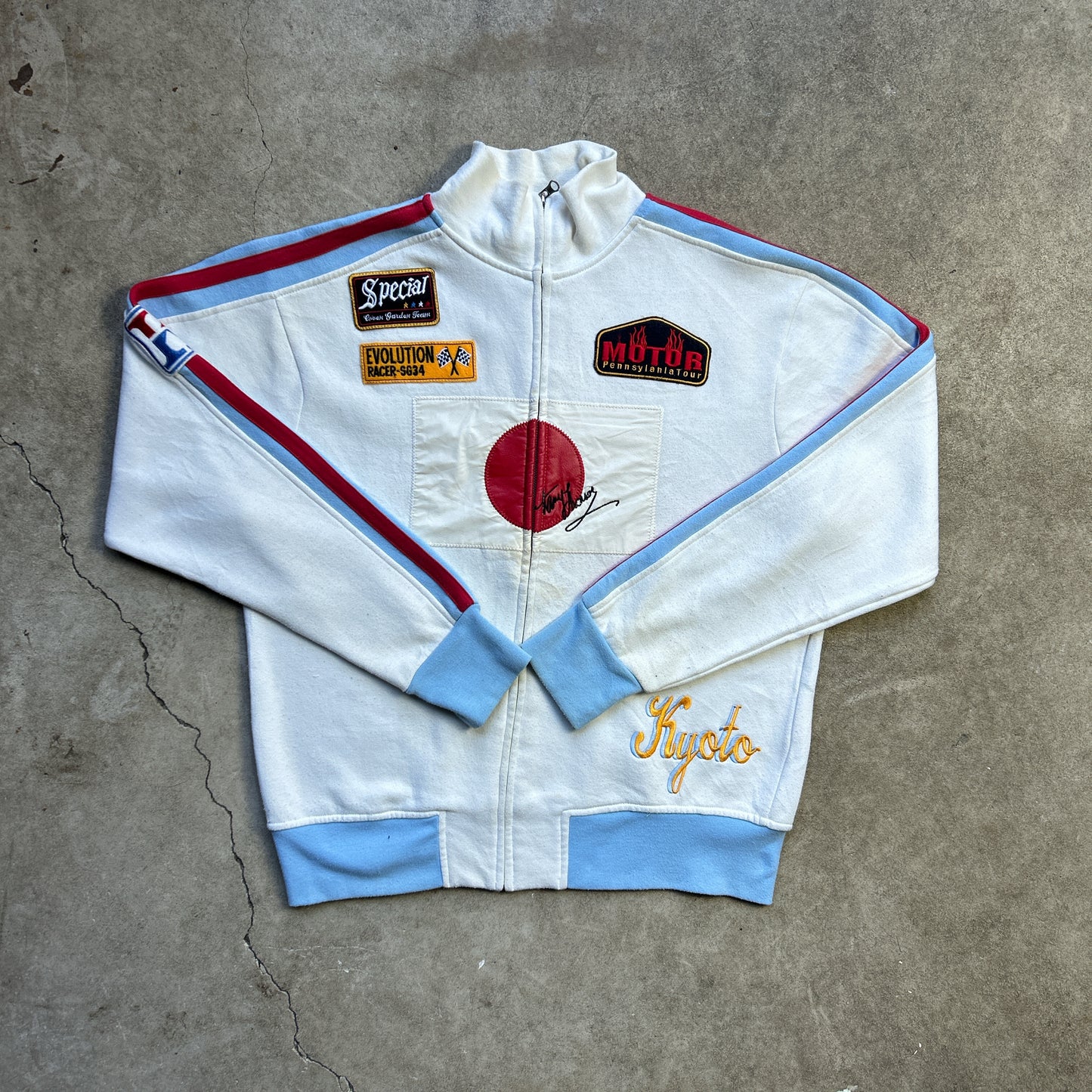 Vintage 90s Kyoto Japan Evolution Racer-SG34 #128 Jersey Jumper