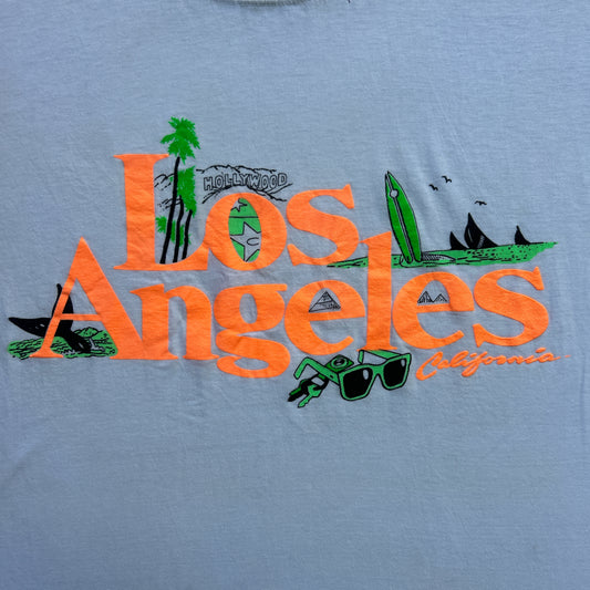 Vintage 80s Los Angeles LA, California, USA Cartoon Graphic Print T-shirt