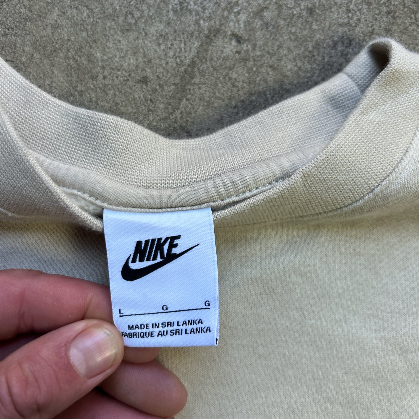Vintage 2000s Cream Nike Crewneck Sweatshirt