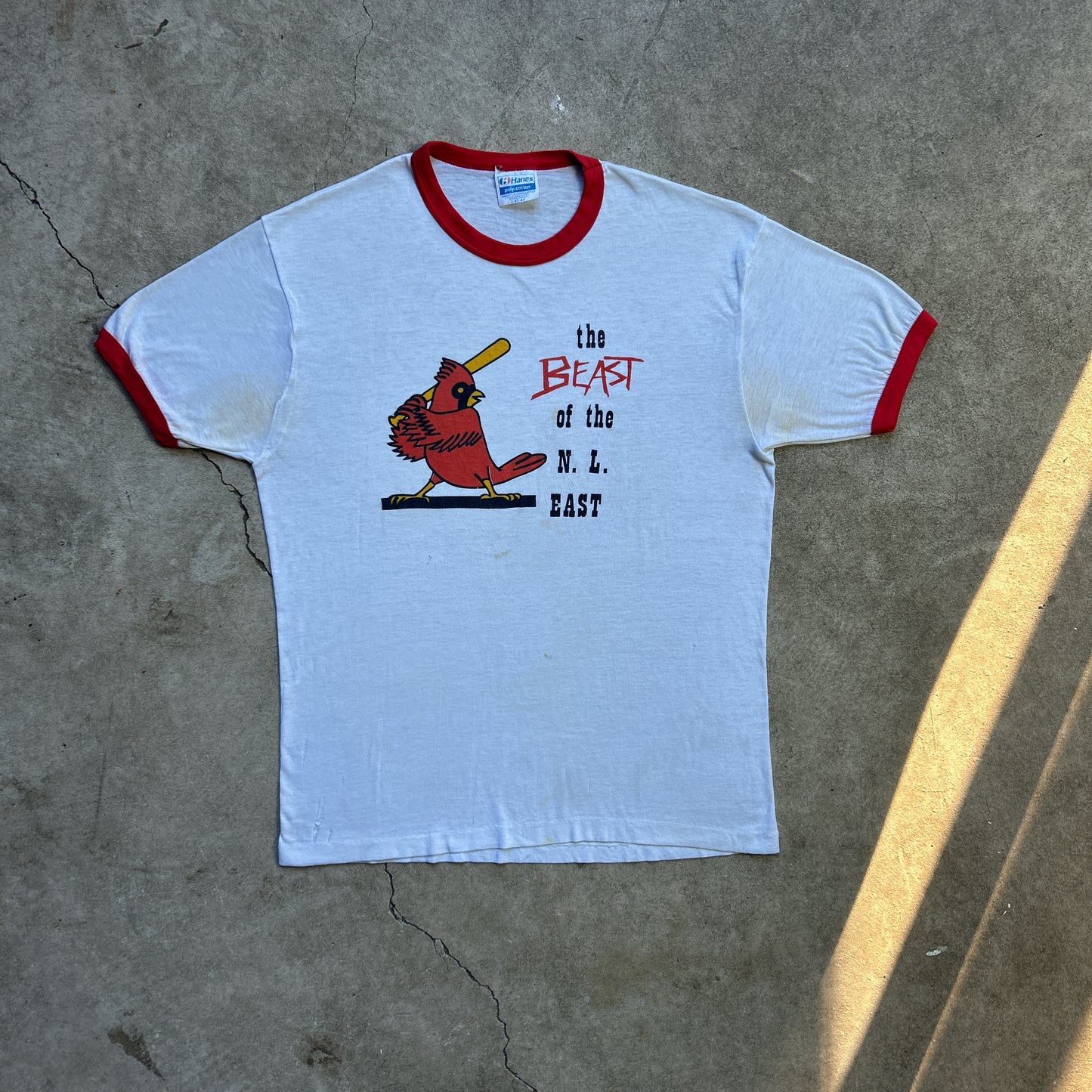 Vintage 70s St. Louis Cardinals, The Beast Of The N. L. East. MLB Baseball Ringer T-shirt