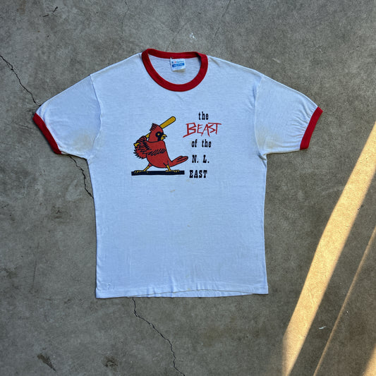 Vintage 70s St. Louis Cardinals, The Beast Of The N. L. East. MLB Baseball Ringer T-shirt