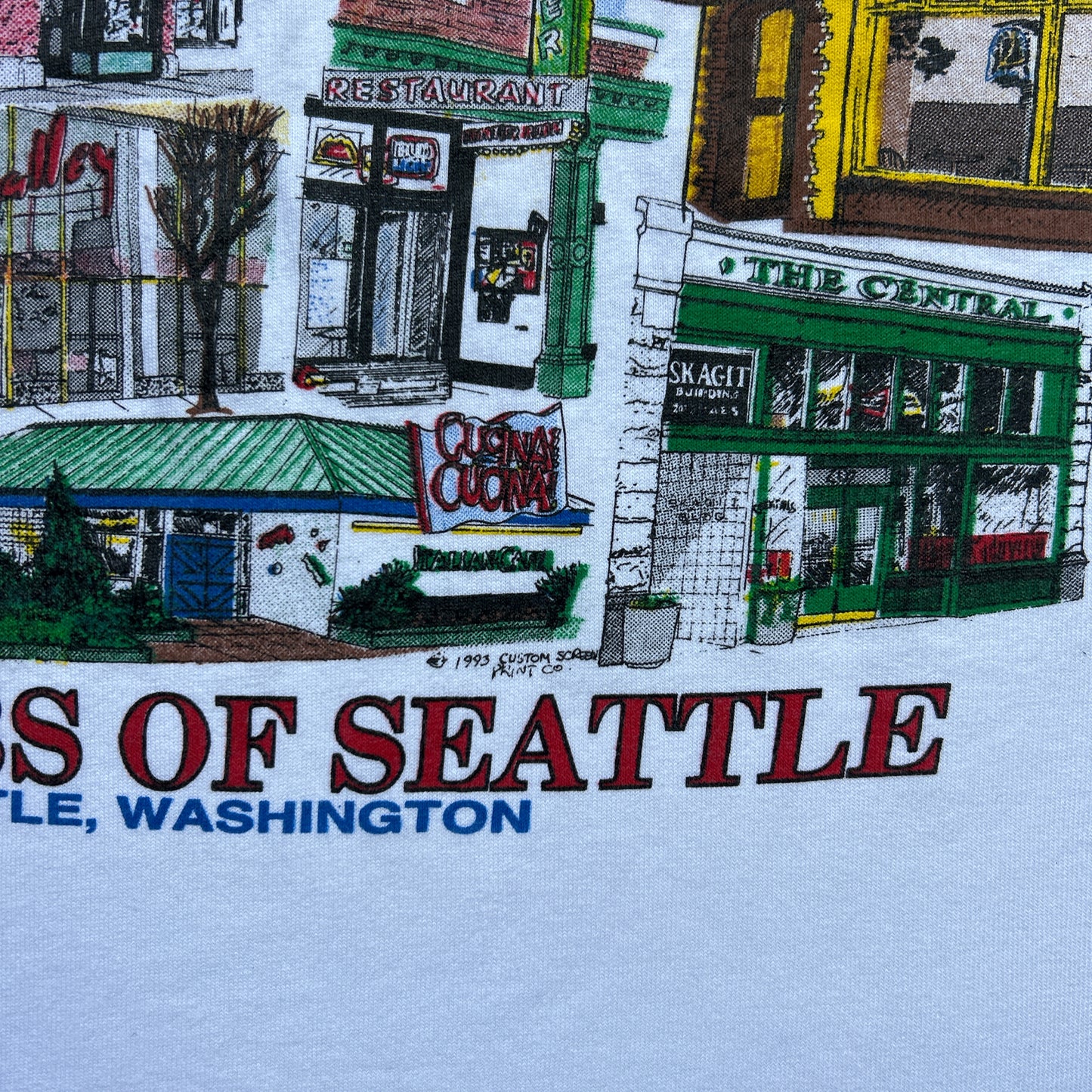 Vintage 90s The Pubs Of Seattle,  USA 1993 T-shirt