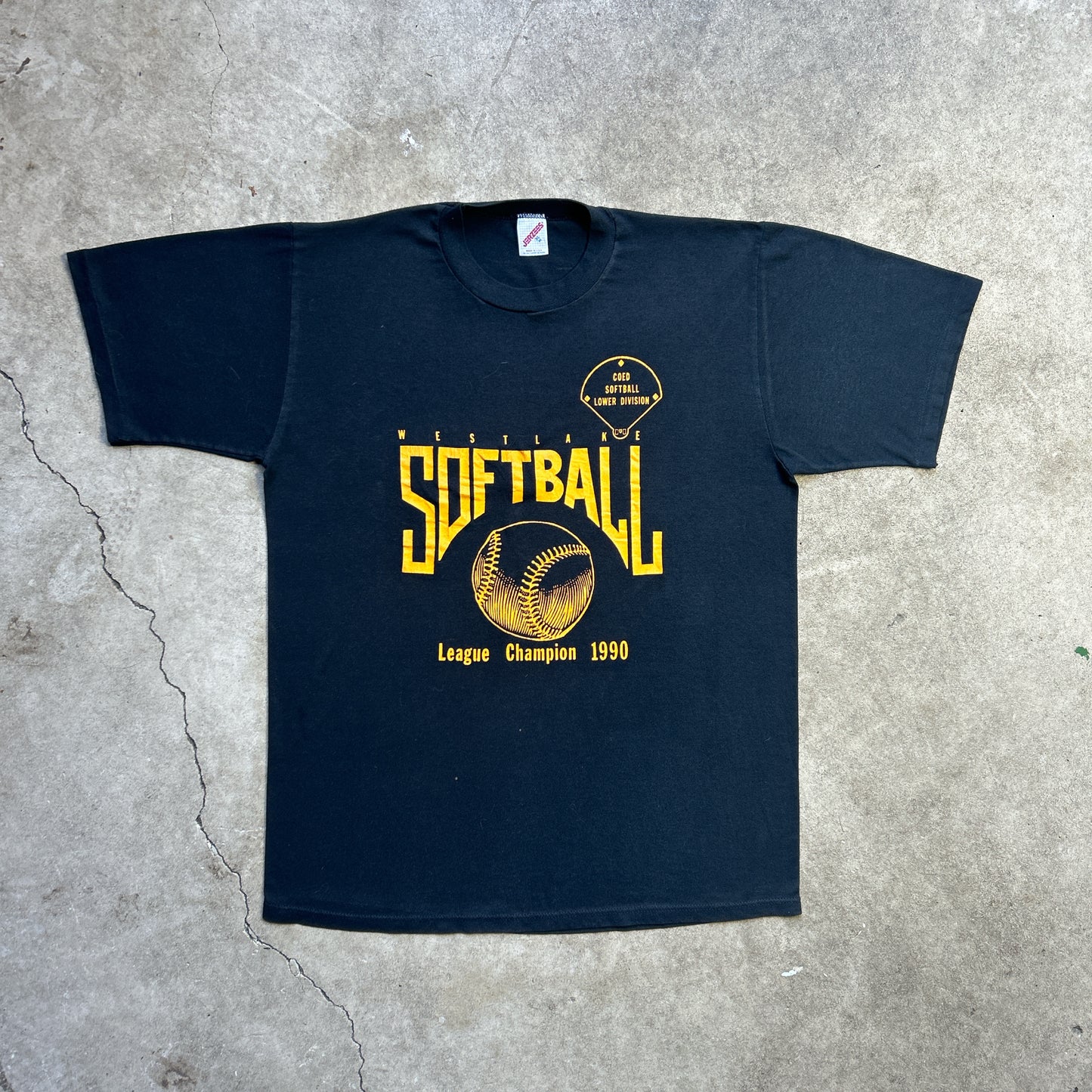 Vintage 90s Westlake COED Softball Lower Division League Champion 1990 T-shirt