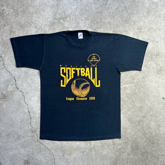 Vintage 90s Westlake COED Softball Lower Division League Champion 1990 T-shirt