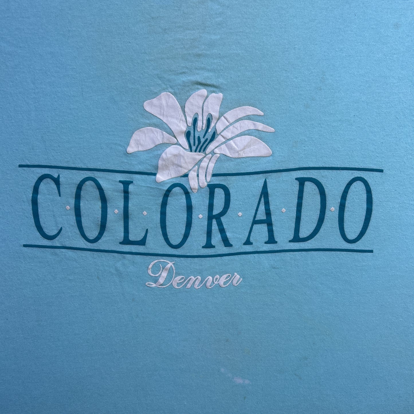 Vintage 90s USA Denver Colorado, Cute Flower T-shirt