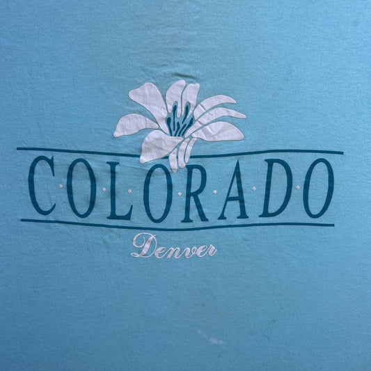 Vintage 90s USA Denver Colorado, Cute Flower T-shirt