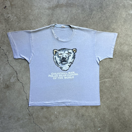 Vintage 80s Churchill, USA, Man. Polar Bear Capital of The World T-shirt