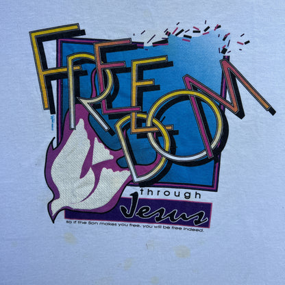 Vintage 90s Freedom Through Jesus, Marthas Chapel 1996 T-shirt