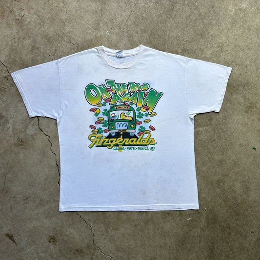 Vintage 90s On The Road Again Fitzgeralds Casino & Hotel Gambling T-shirt