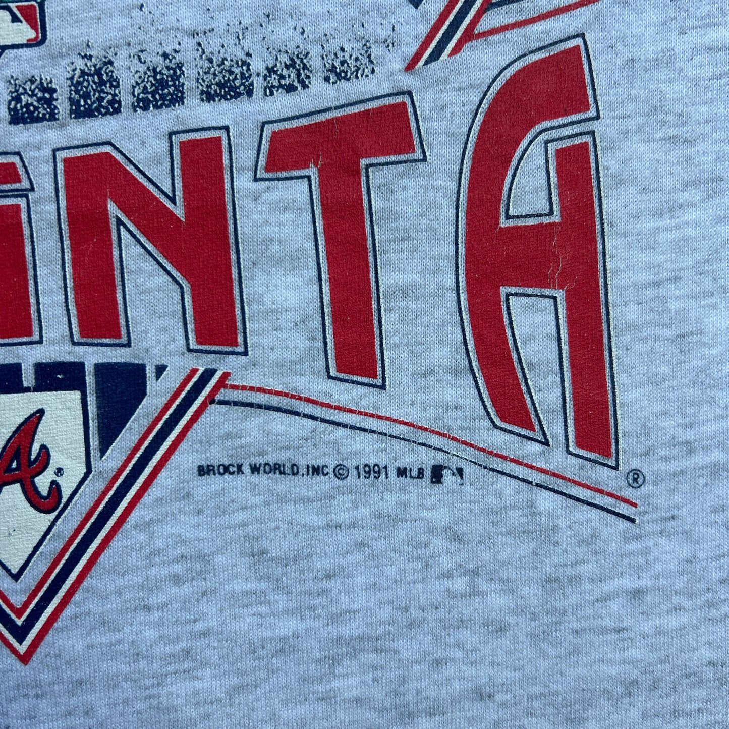 Vintage 90s MLB, National League Champions 1991 World Series Atlanta Braves T-shirt