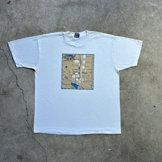 Vintage 90s Camp Mountain Run, Map Tourist Bucktail Council T-shirt