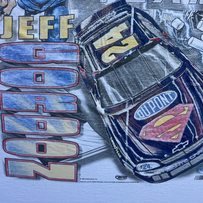 Vintage Rare 90s Jeff Gordon NASCAR X Superman Comics 1999 AOP T-shirt
