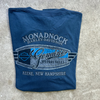 Vintage 2000s Harley Davidson Motorcycles, Power Freedom, New Hampshire T-shirt