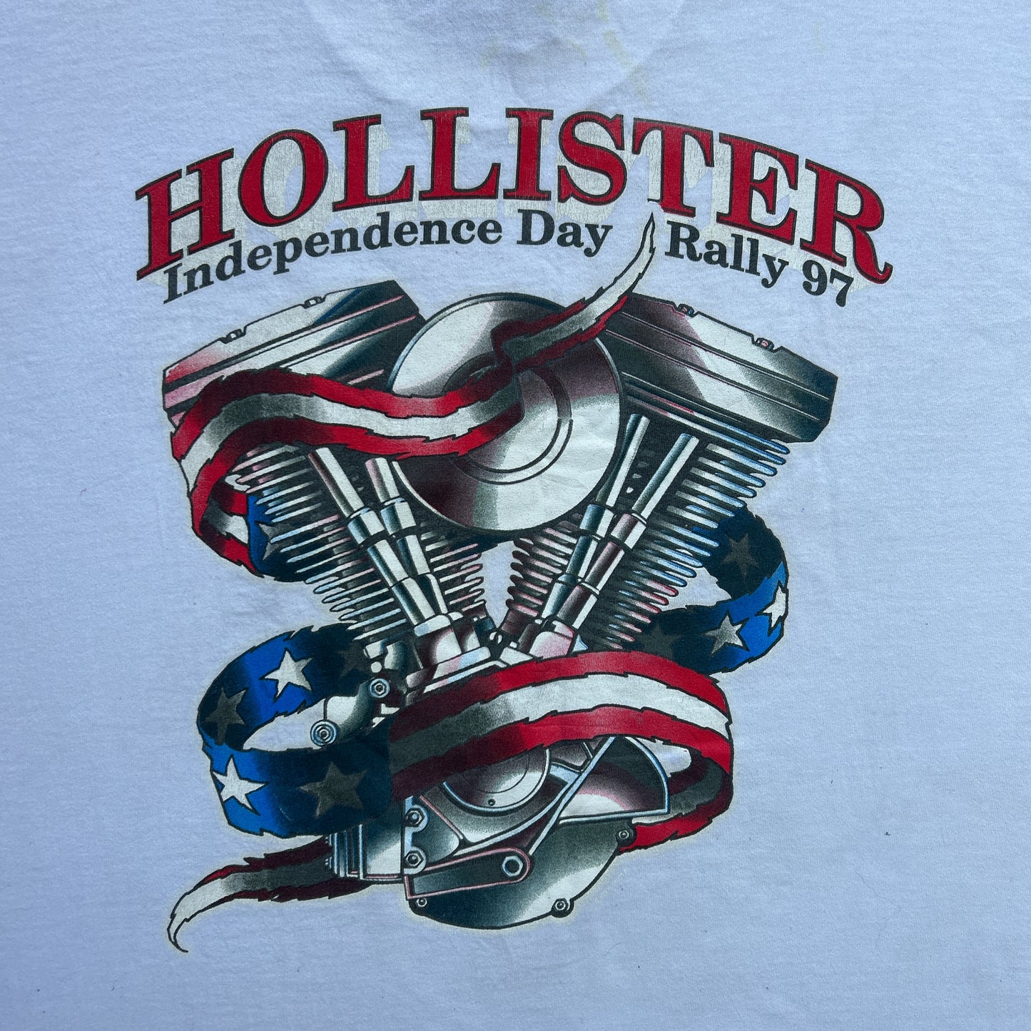 Vintage 90s America Hollister Independence Day Rally 97' Engine T-shirt