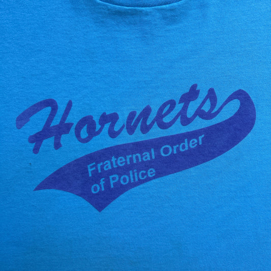Vintage 90s Hornets "fraternal order of police" T-shirt