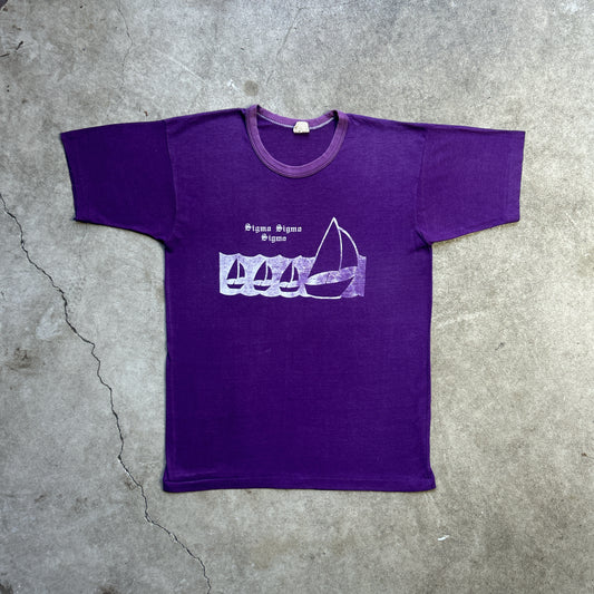Vintage 70s Russell Athletic Sigma, Sigma, Sigma, Sail Ships T-shirt