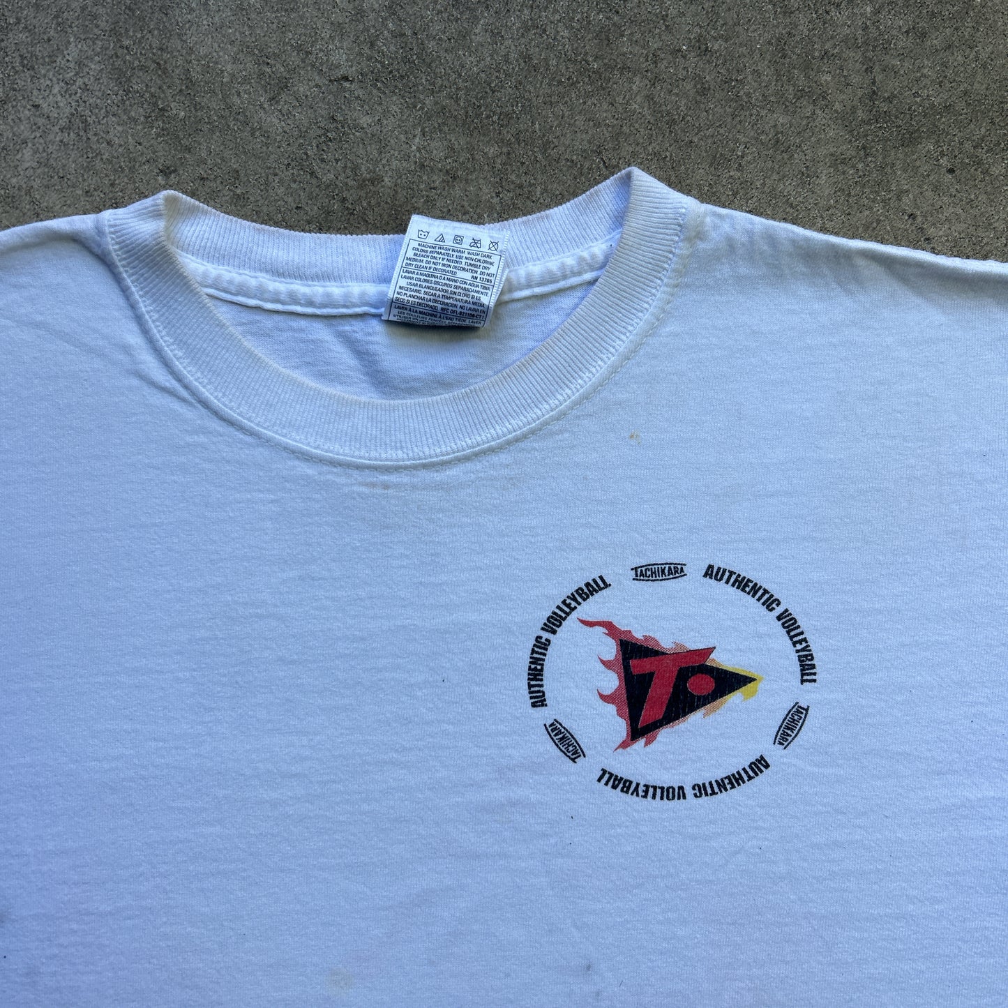Vintage 2000s Volleyball On Fire, The Power Behind The Game Tachikara T-shirt