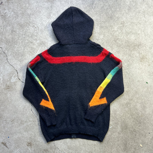Vintage 2000s Off-White Oversized Mohair Hooded Sweater