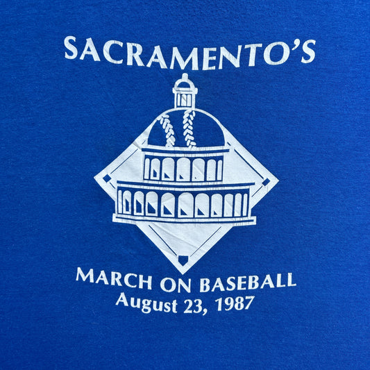Vintage 80s Sacramento's March On Baseball, 1987 T-shirt