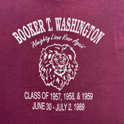 Vintage 80s Booker T. Washington School Reunion, 'Almighty Lions Roar Again' T-shirt