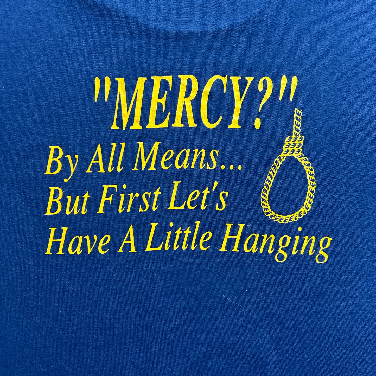 Vintage 90s USA Cathedral Wrestling, Ruthless, Remorseless, Relentless "Mercy" T-shirt