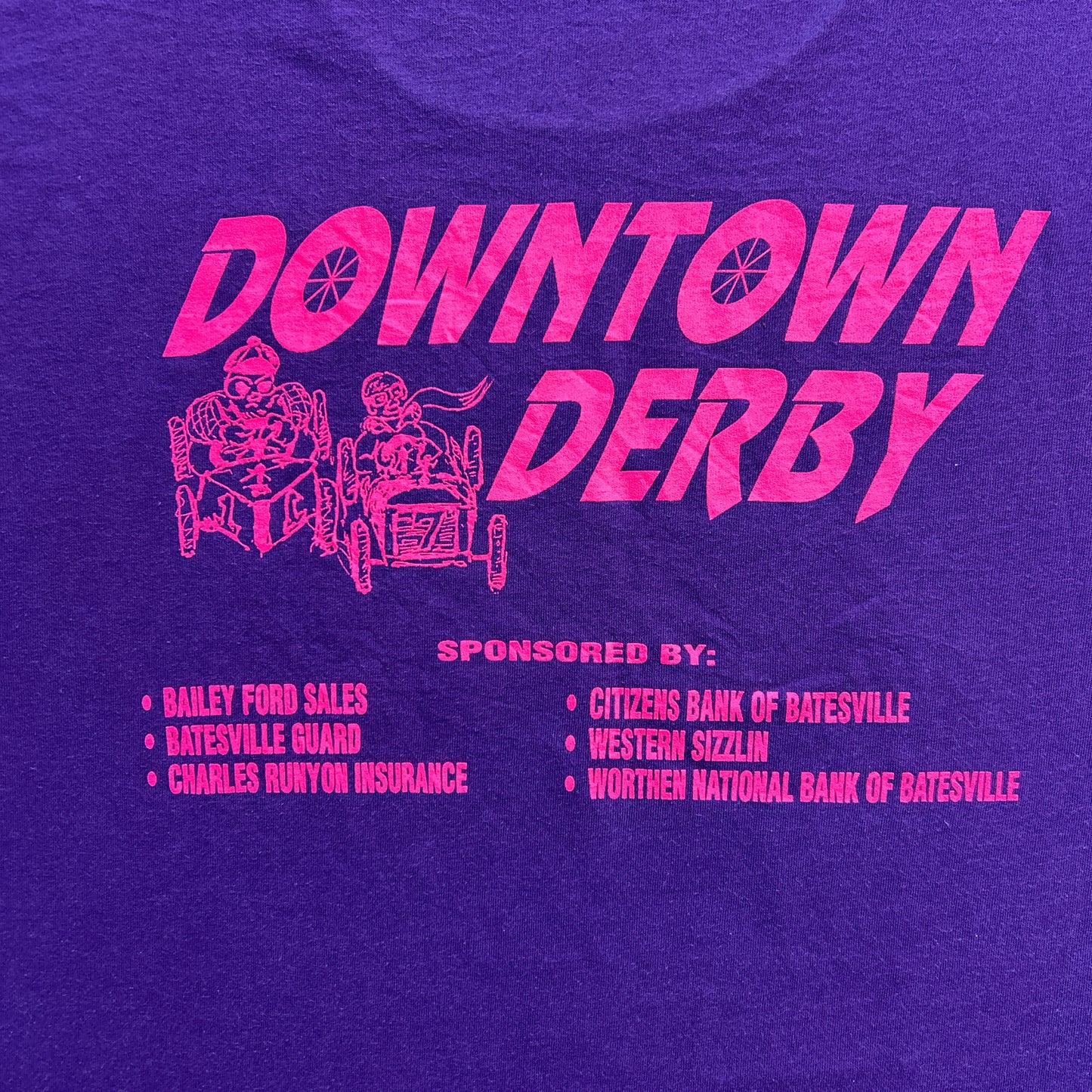Vintage 90s White River Water Carnival 1992 Downtown Derby T-shirt