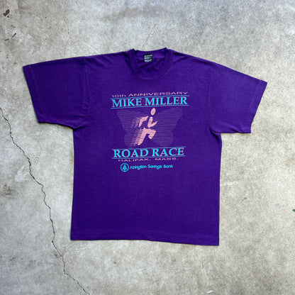 Vintage 90s 10th Anniversary Mike Miller Road Race, Halifax, Mass, Arlington Savings Bank T-shirt