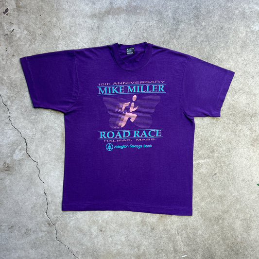 Vintage 90s 10th Anniversary Mike Miller Road Race, Halifax, Mass, Arlington Savings Bank T-shirt