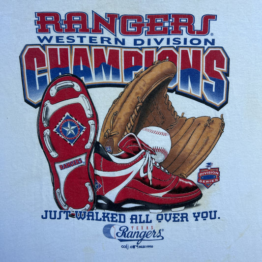 Vintage 90s Texas Ranger Western Division Champions, MLB 1996 T-shirt