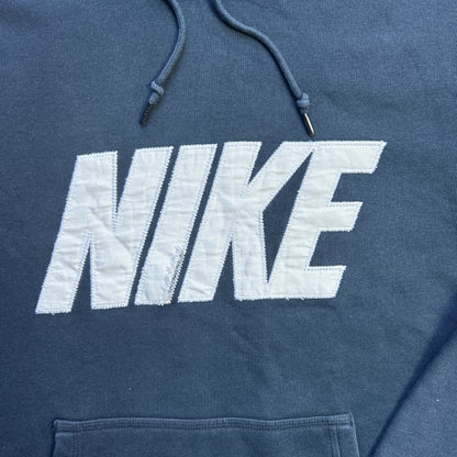 Vintage 2000s Two Tone Black & Cream Nike Hoodie Jumper