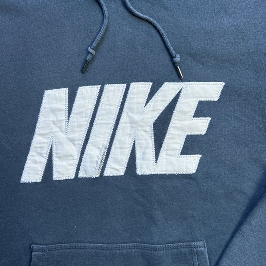 Vintage 2000s Two Tone Black & Cream Nike Hoodie Jumper